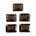 AA Brazilian Smoky Quartz Set of 5 (Oct 8x6 mm) 6.93 ctw Loose gemstone - Sticky add to cart bar