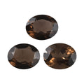 AA Brazilian Smoky Quartz Set of 3 (Oval 10x8 mm) 6.34 ctw Loose gemstone - Sticky add to cart bar