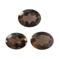 Brazilian Smoky Quartz Set of 3 (Oval 9x7 mm) 4.02 ctw Loose gemstone - Sticky add to cart bar