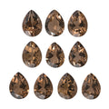 AA Brazilian Smoky Quartz Set of 10 (Pear 8x6 mm) 9.47 ctw Loose gemstone - Sticky add to cart bar