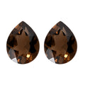 Brazilian Smoky Quartz Set of 2 (Pear 9x7 mm) 2.65 ctw Loose gemstone - Sticky add to cart bar