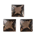 Brazilian Smoky Quartz Set of 3 (Sqr 8 mm) 7.05 ctw Loose gemstone - Sticky add to cart bar