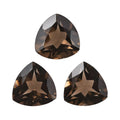 AA Brazilian Smoky Quartz Set of 3 (Trl 9 mm) 6.12 ctw Loose gemstone - Sticky add to cart bar