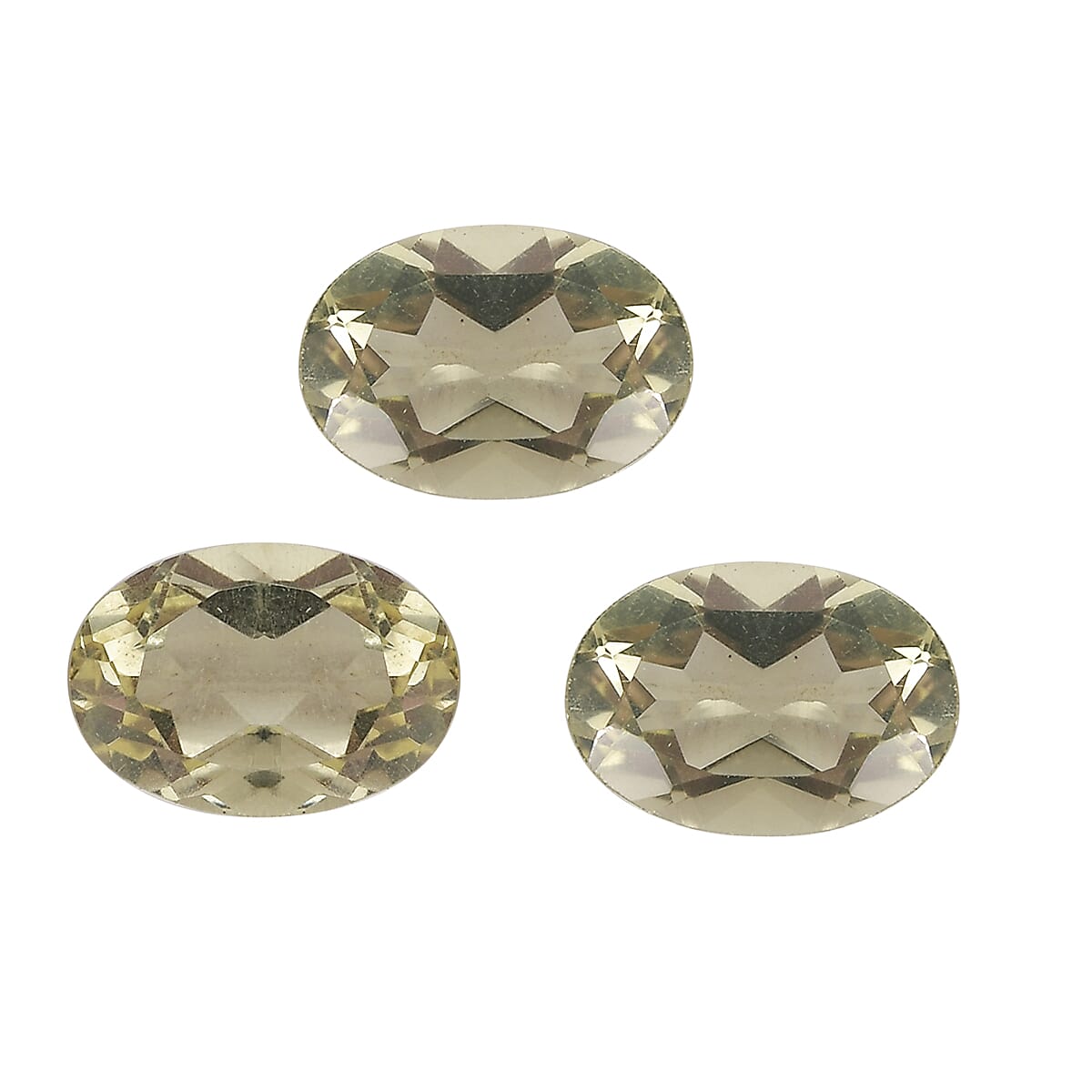Lemon Quartz Set of 3 (Oval 7x5 mm) 2.07 ctw Loose gemstone