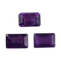 AA African Amethyst Set of 3 (Oct 6x4 mm) 1.51 ctw Loose gemstone