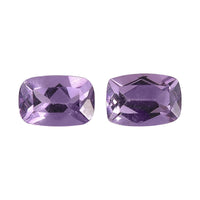 Rose De France Amethyst Set of 2 (Cush 6x4 mm) 0.86 ctw Loose gemstone