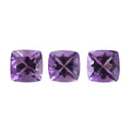 AA Rose De France Amethyst Set of 3 (Cush 6x6 mm) 2.46 ctw Loose gemstone - Sticky add to cart bar