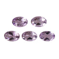 Rose De France Amethyst Set of 5 (Oval 6x4 mm) 1.91 ctw Loose gemstone - Sticky add to cart bar