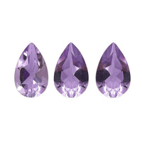 Rose De France Amethyst Set of 3 (Pear 8x5 mm) 1.90 ctw Loose gemstone