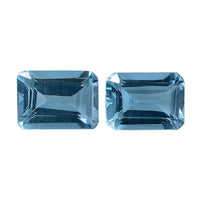 Swiss Blue Topaz Set of 2 (Oct 7x5 mm) 2.33 ctw Loose gemstone
