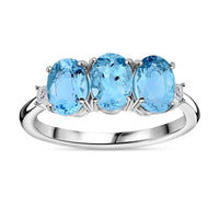 Certified & Appraised Rhapsody 950 Platinum AAAA Santa Maria Aquamarine, Diamond (E-F, VS) Ring (Size 10.0) 2.20 ctw