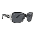 SolarX Black Fashion Linked Polarized Sunglasses with Rhinestones - Sticky add to cart bar