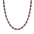 Premium Moroccan Amethyst and Chrome Diopside Necklace 18 Inches in 18K Vermeil Yellow Gold Over Sterling Silver 36.30 ctw - Sticky add to cart bar
