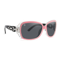 SolarX Black Fashion Linked Polarized Sunglasses with Rhinestones