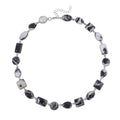 Karis Malagasy Labradorite and Thai Black Spinel Paper Clip Chain Jaguar Necklace 18-20 Inches in 18K YG Plated 66.50 ctw - Sticky add to cart bar