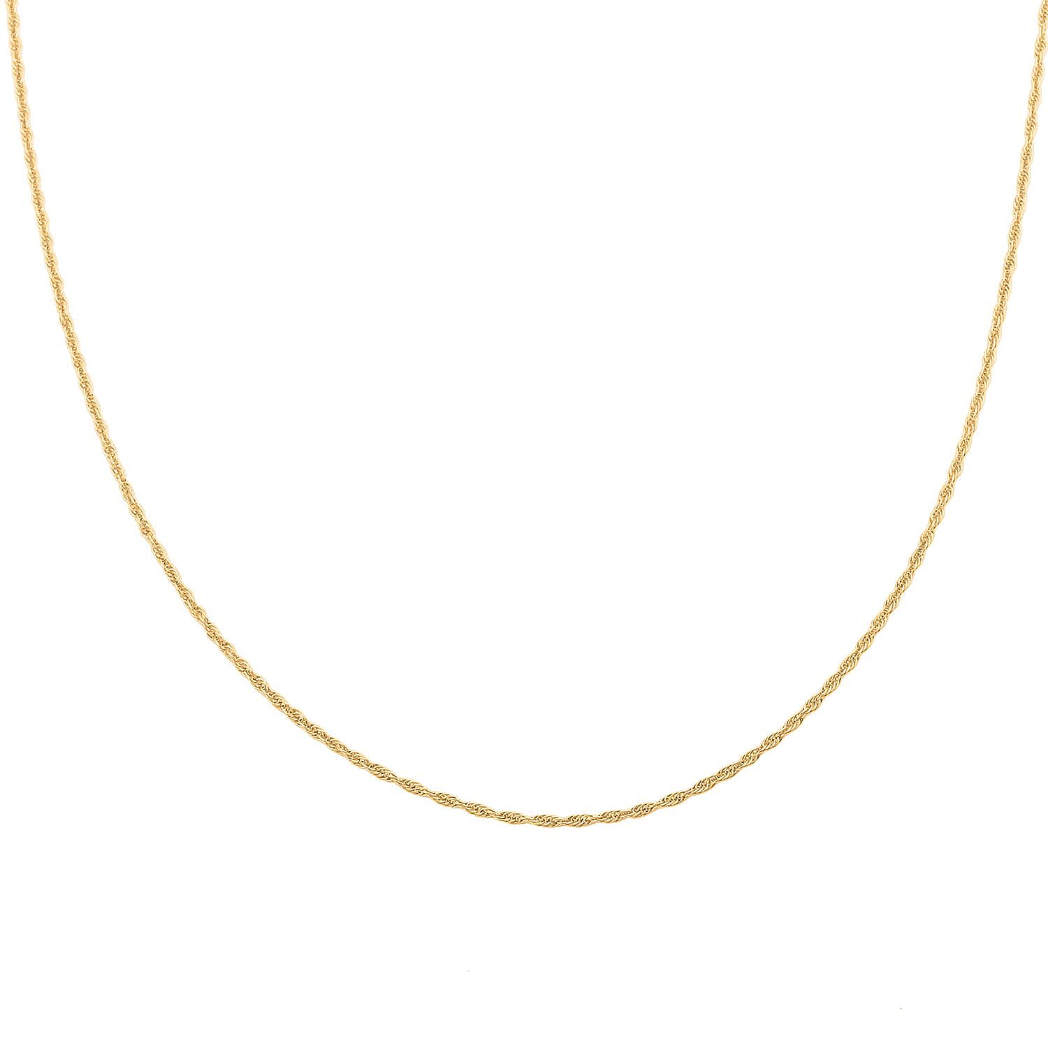 24K Yellow Gold Chain Necklace 18 Inches 3.50 Grams