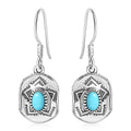 Artisan Crafted Premium Sleeping Beauty Turquoise Cowboy Hat Earrings in Sterling Silver 0.80 ctw - Sticky add to cart bar