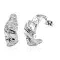Hammered Textured Earrings in Stainless Steel - Sticky add to cart bar