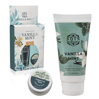 Set of 2 Vanilla Mint Gift Set of Hand Cream And Lip Mask 60ml