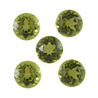 Peridot Set of 5 (Rnd 7 mm) 7.30 ctw Loose gemstone