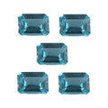 AA Betroka Blue Apatite Set of 5 (Oct 7x5 mm) 4.15 ctw Loose gemstone - Sticky add to cart bar