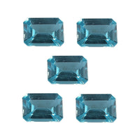 AA Betroka Blue Apatite Set of 5 (Oct 7x5 mm) 4.15 ctw Loose gemstone
