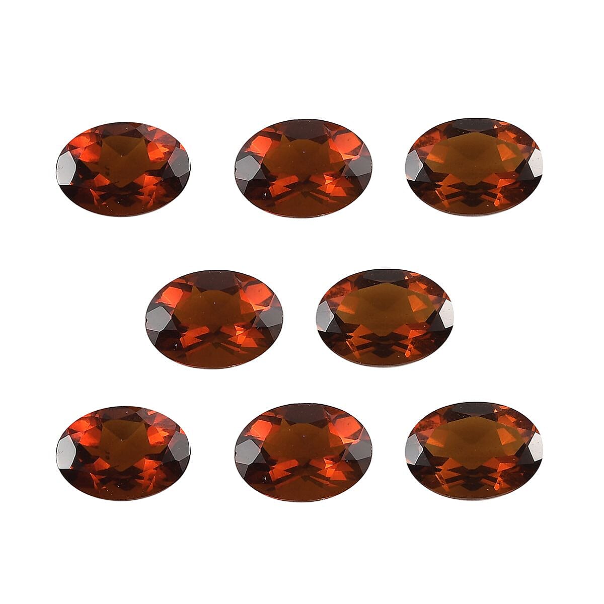 AA Brazilian Cherry Citrine Set of 8 (Ovl 7x5 mm) 5.01 ctw Loose Gemstone