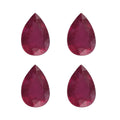 AA Niassa Ruby (FF) Set of 4 (Pear 9x6 mm) 6.20 ctw Loose gemstone - Sticky add to cart bar