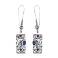 Bali Legacy Blue Kyanite and Multi Gemstone 1.85 ctw Earrings in Sterling Silver - Sticky add to cart bar