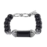 Yellow Tiger's Eye 117.20 ctw Station Bracelet in Stainless Stee (6.75 In)