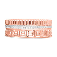 Diamond Accent Ring in Vermeil Rose Gold Over Sterling Silver (Size 8.0)