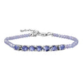 Tanzanite Bracelet in Platinum Over Sterling Silver (6.50-8.00In) 9.75 ctw - Sticky add to cart bar