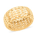Italian 10K Yellow Gold Concave Reflection Band Ring 3.0 Grams - Sticky add to cart bar