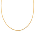 14K Yellow Gold Over Sterling Silver Flat Curb Necklace 24 Inches 7.10 Grams - Sticky add to cart bar