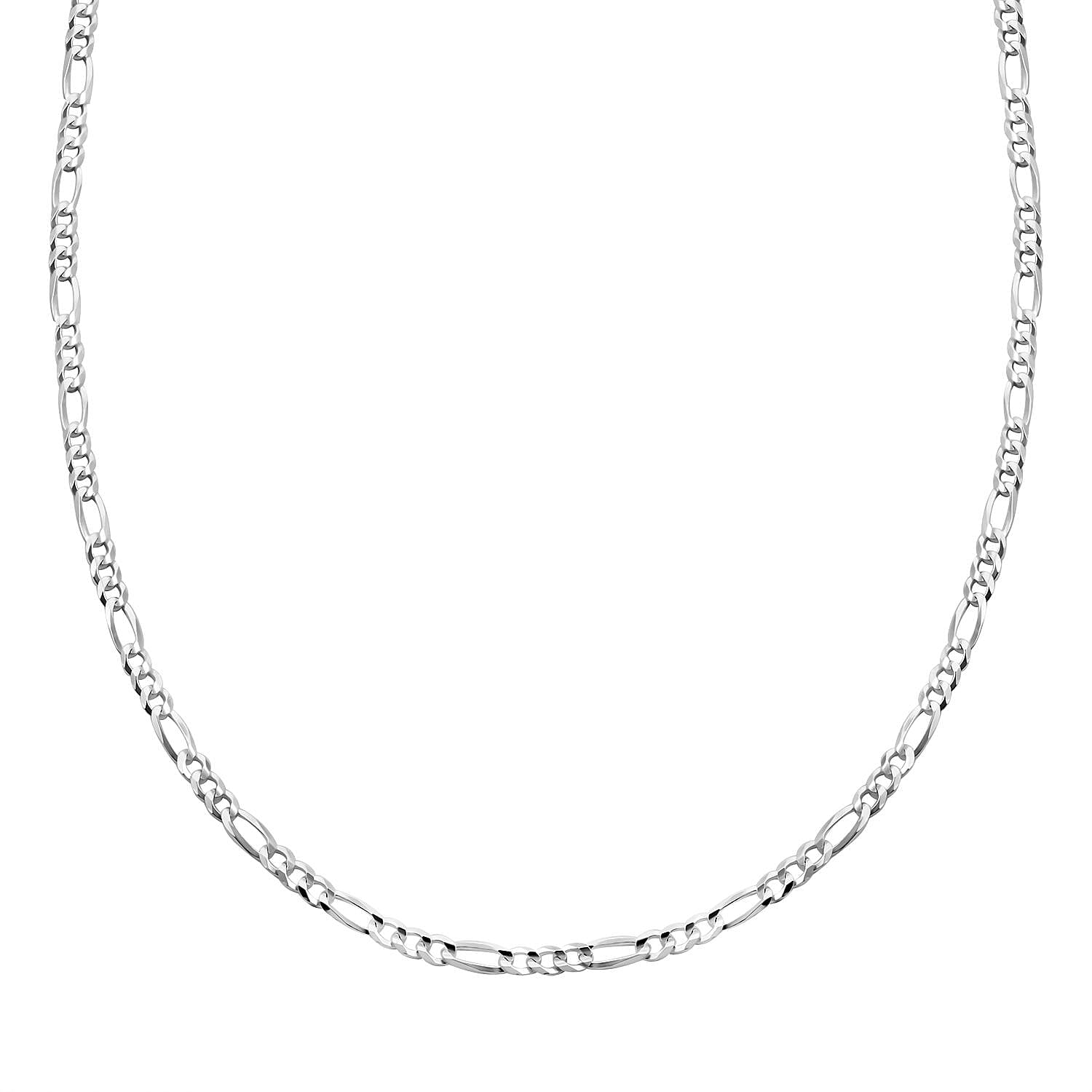 Sterling Silver Figaro Concave Necklace 24 Inches 12.5 Grams