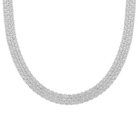 Silken Weave Chain Necklace in Sterling Silver 22.40 Grams 20 Inches