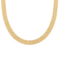 14K Yellow Gold Over Sterling Silver Silken Weave Chain Necklace 20 Inches 22.40 Grams - Sticky add to cart bar
