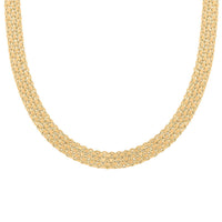 14K Yellow Gold Over Sterling Silver Silken Weave Chain Necklace 20 Inches 22.40 Grams