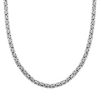 Black Oxidized Sterling Silver Byzantine Necklace 20 Inches 23.5 Grams