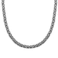 Black Oxidized Sterling Silver Byzantine Necklace 20 Inches 44 Grams - Sticky add to cart bar