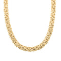 14K YG Over Sterling Silver Byzantine Necklace 20 Inches 46.5 Grams - Sticky add to cart bar