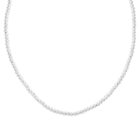 Sterling Silver Loose Beads Necklace 20 Inches 17 Grams