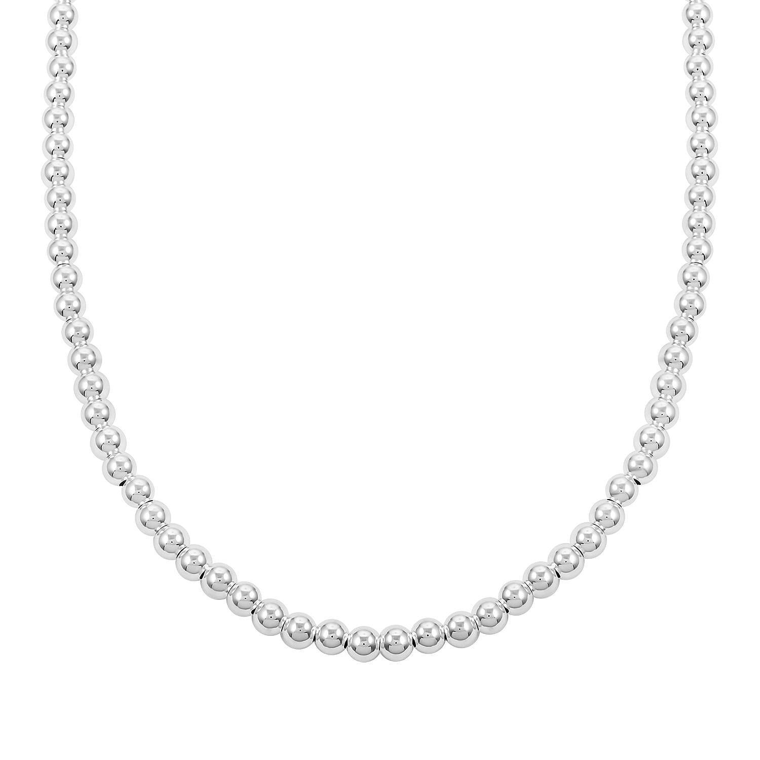 Sterling Silver Loose Beads Necklace 18 Inches 23 Grams