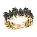 Green Diamond Band Ring in 18K YG Vermeil Sterling Silver , Silver Wt. 7 g 0.75 ctw - Sticky add to cart bar