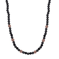 Hematite beads 289.00 ctw Necklace in Stainless Steel 20 Inches