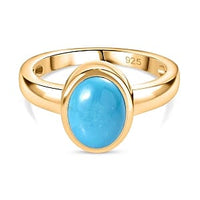 Sierra Nevada Turquoise Ring in Platinum Over Sterling Silver (Size 10.0) 1.45 ctw
