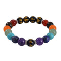 Multi Gemstone Beaded Stretch Bracelet in Silvertone 190.00 ctw - Sticky add to cart bar