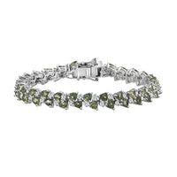 TLV Tanzanite, White Zircon Bracelet in Rhodium Over Sterling Silver (6.50 In) 10.35 ctw