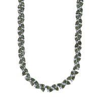 TLV Santa Ana Madeira Citrine, White Zircon Necklace (18 Inches) in Rhodium Over Sterling Silver 31.25 ctw