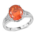 Rhapsody AAAA Fire Opal and E-F VS White Diamond 3.15 ctw Ring in 950 Platinum (Size 10.0) 6.75 Grams - Sticky add to cart bar